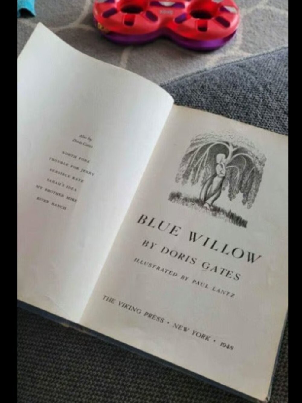 Blue willow by Doris gates 1949 hardback book